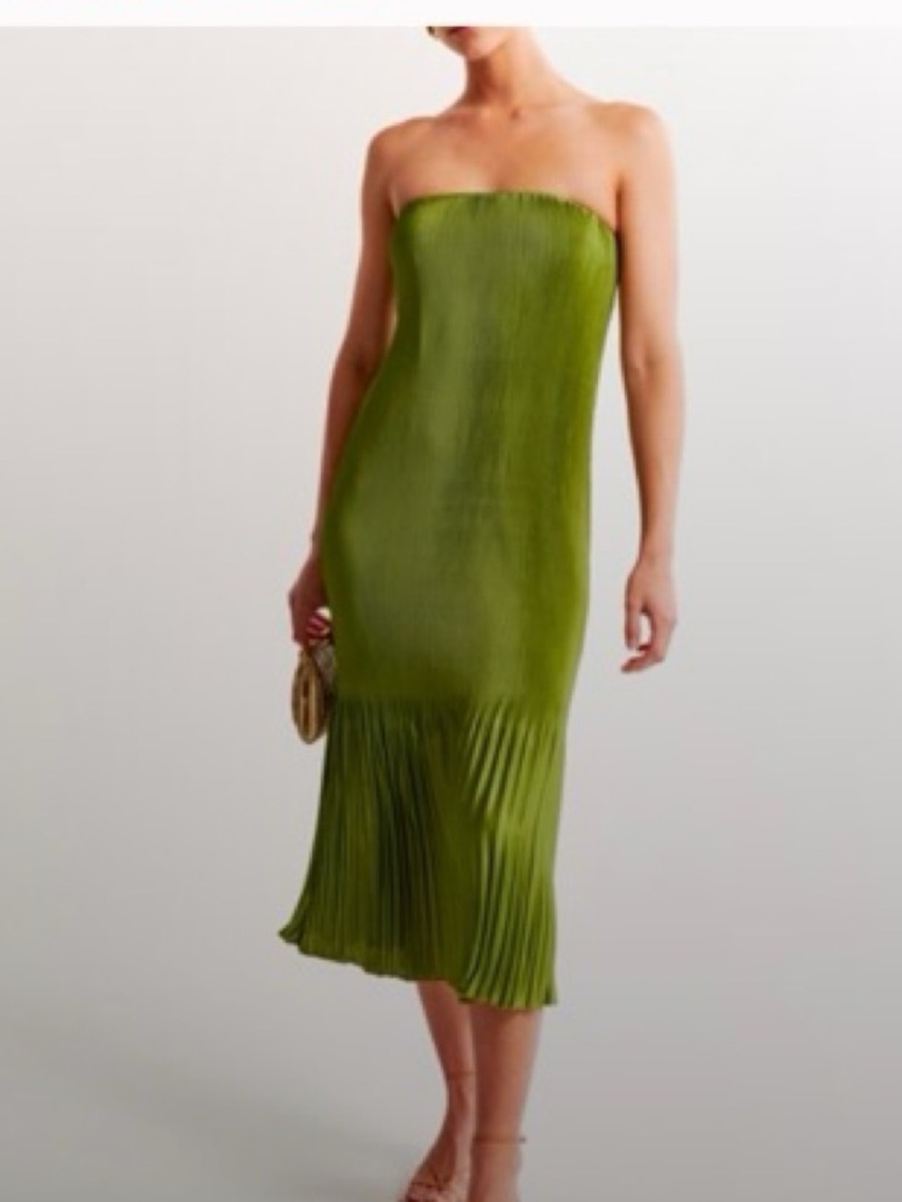 Abercrombie green pleated dress